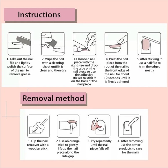 Long Full Cover Artificial Nail Tips Oval Blue Fake Nails With Design French - Picture 6 of 10